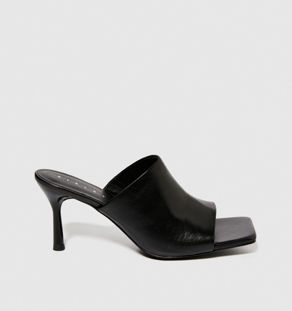 High 100% leather sandals - women's sandals and slippers - Black | Sisley image number 4